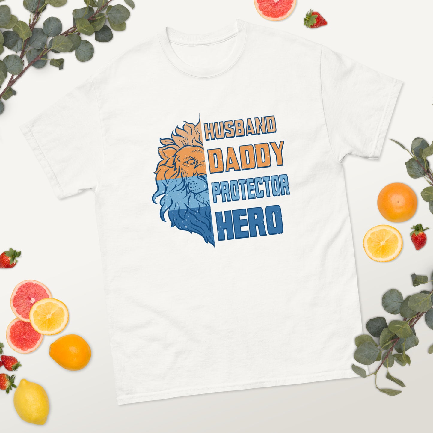 Husband Daddy Protector Hero Lion - Father's Day classic tee