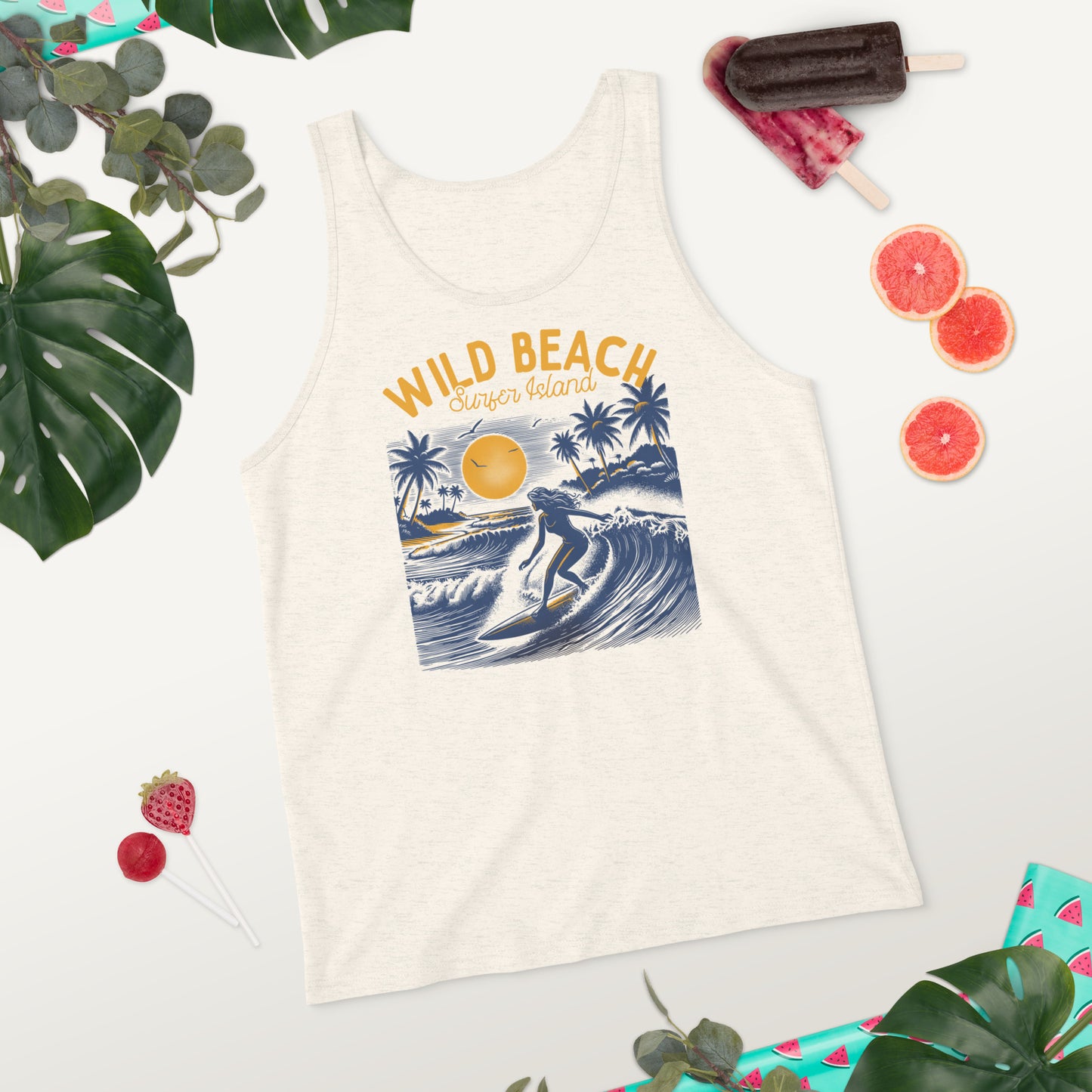 Wild Beach Surfer Men's Summer Tank Top