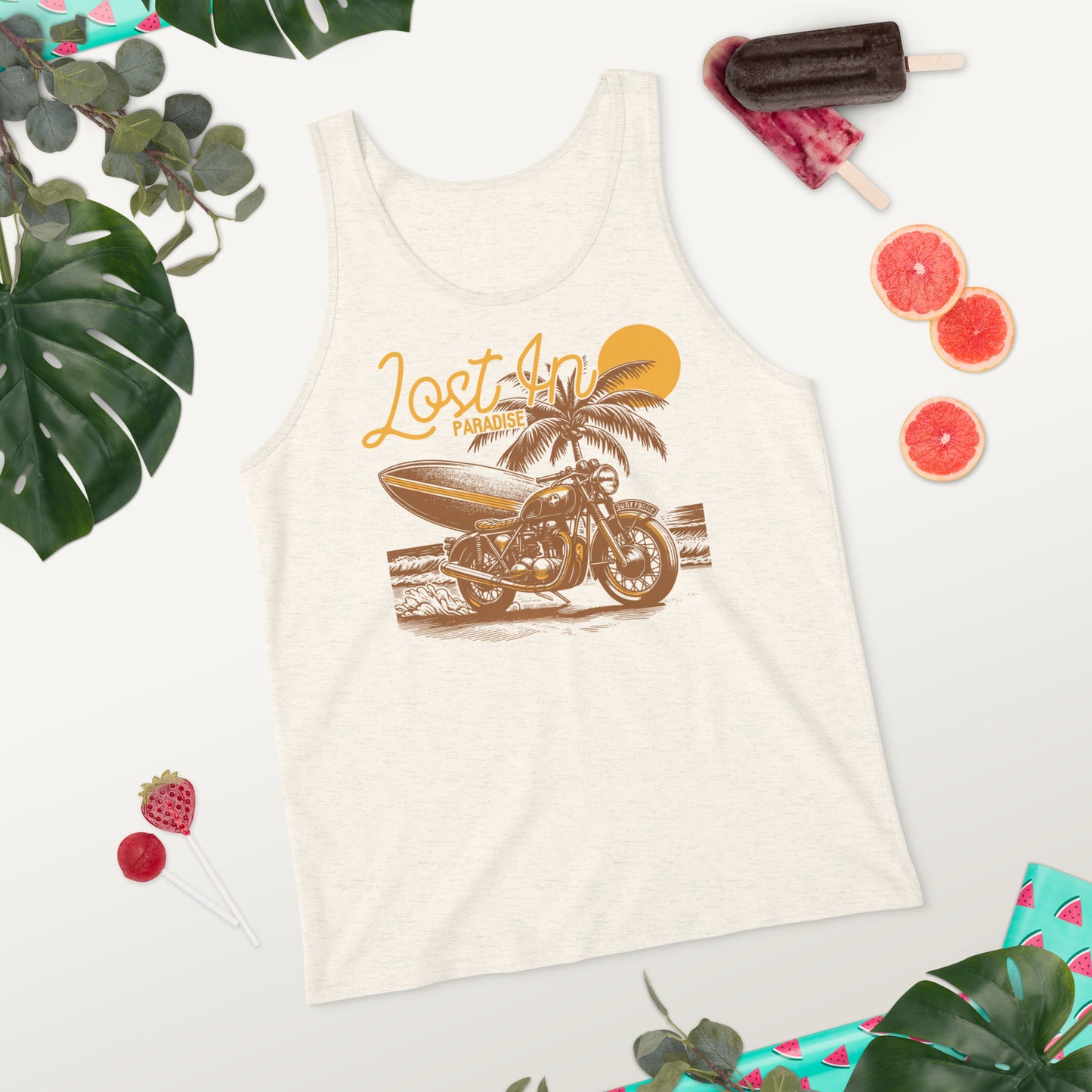 Lost in Paradise Men's Summer Tank Top