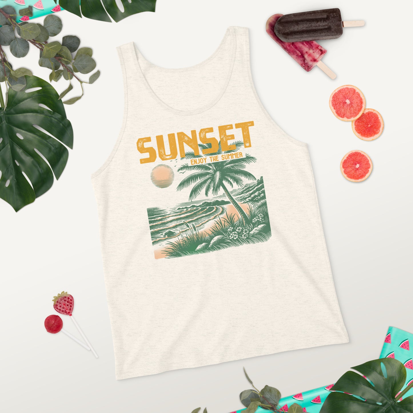 Sunset Endless Summer Men's Summer Tank Top