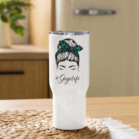 #GigiLife Messy Bun Travel Tumbler with a handle