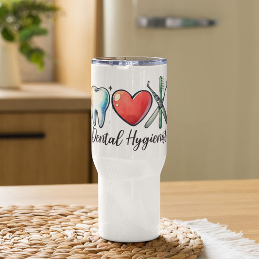 Dental Hygienist Travel Tumbler with a handle