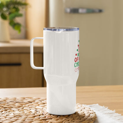 I'm Dreaming of a Wine Christmas Travel Tumbler with a handle