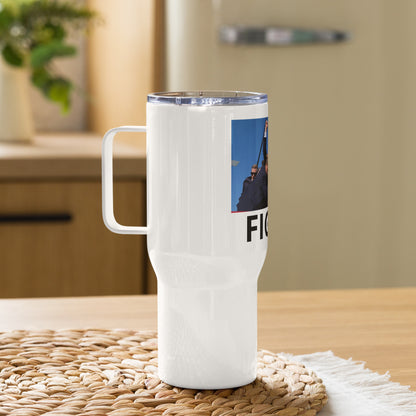 Donald Trump FIGHT MAGA Travel Tumbler with a handle