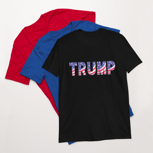 Trump American Flag MAGA Short-Sleeve Unisex T-Shirt