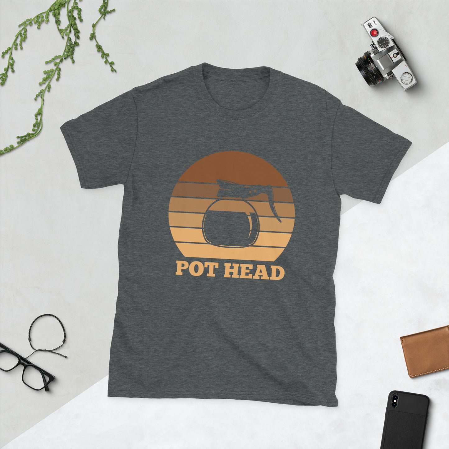 Coffee Pot Head Short-Sleeve Unisex T-Shirt