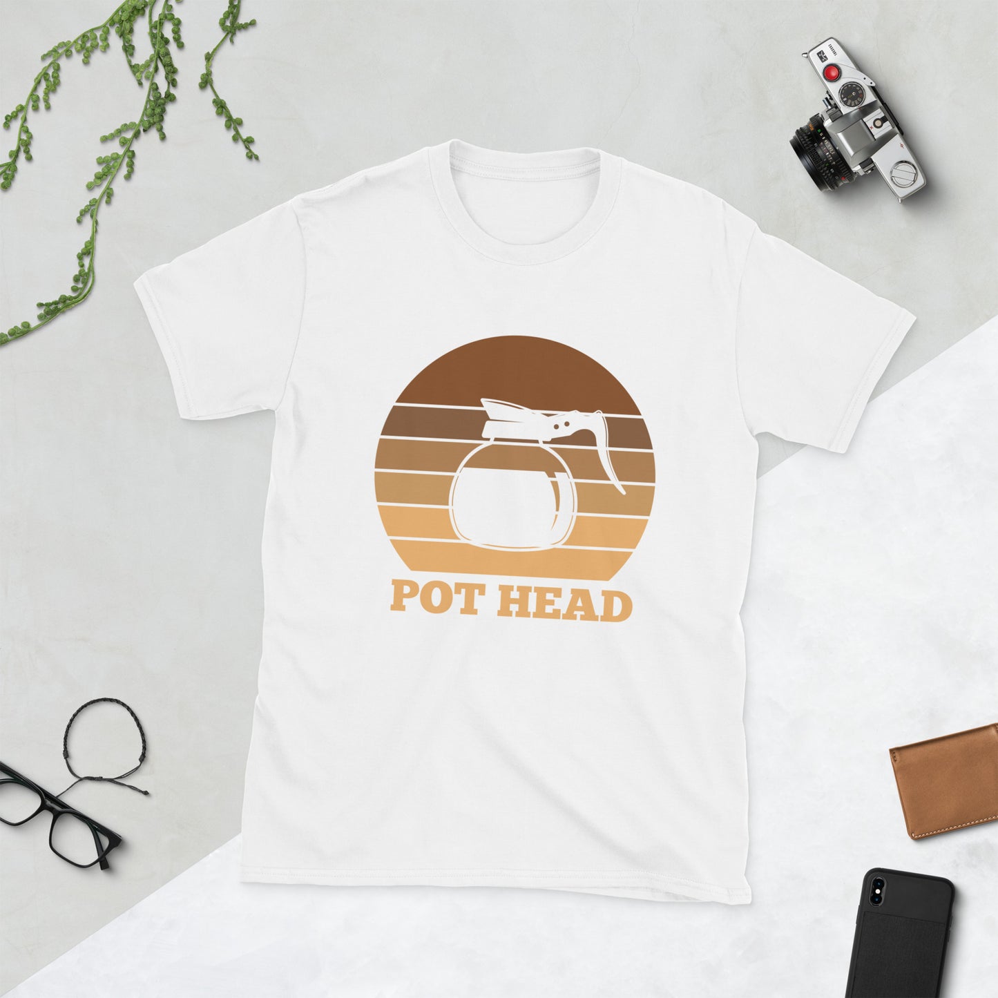 Coffee Pot Head Short-Sleeve Unisex T-Shirt