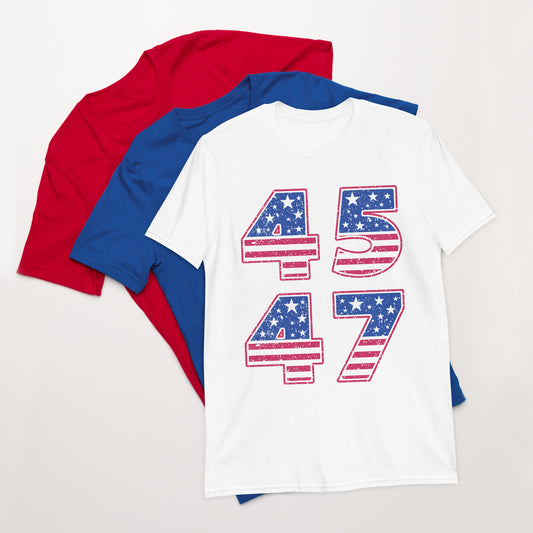 Trump President 45 & 47 MAGA Short-Sleeve Unisex T-Shirt