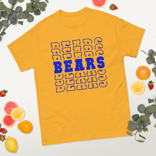 Gold and Blue Stacked Gause Bears Logo classic tee