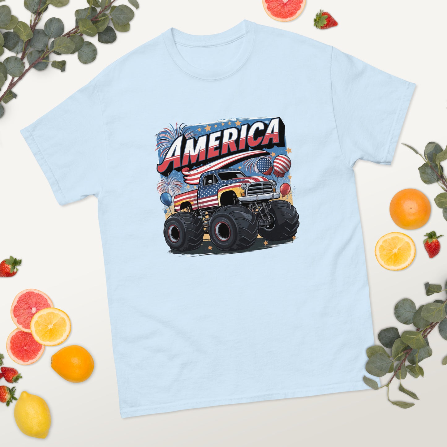 American Monster Truck - 4th of July - America classic tee