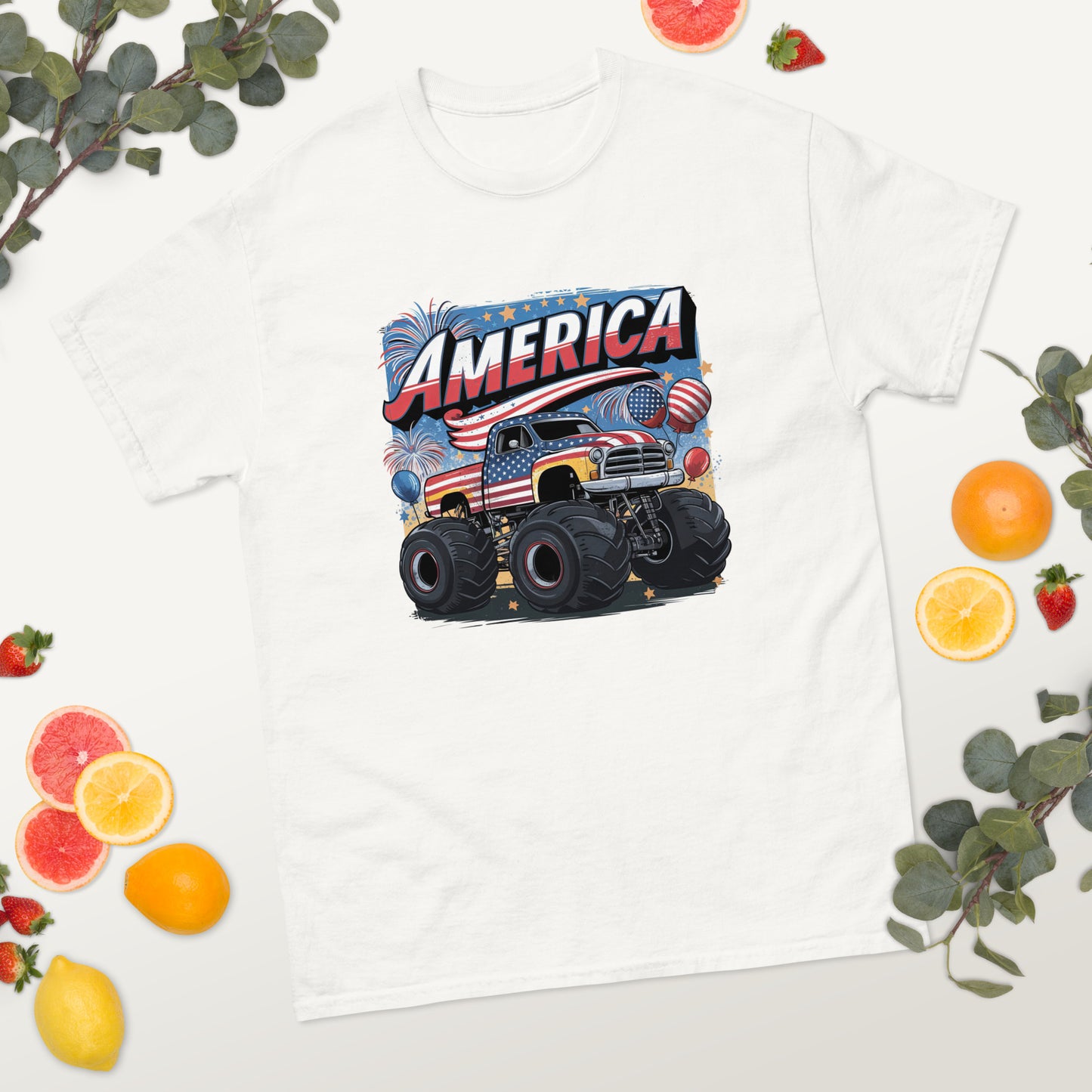 American Monster Truck - 4th of July - America classic tee