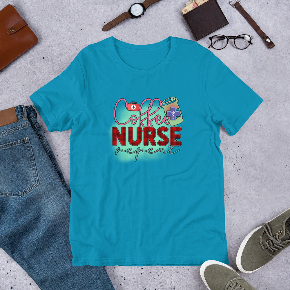 Coffee Nurse Repeat Unisex t-shirt