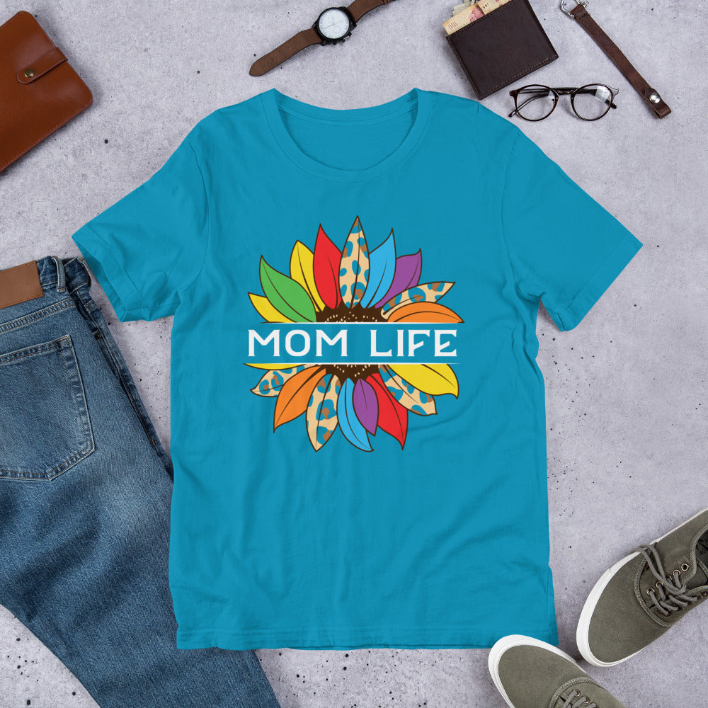 Mom Life - Sunflower Leopard - Mother's Day Unisex t-shirt