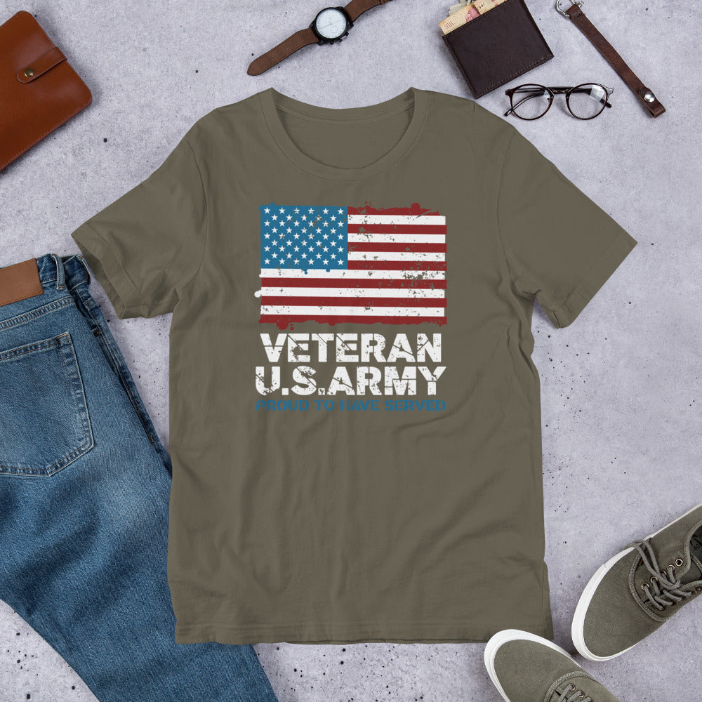 US Army Veteran, Proud to have Served - Military Veteran Unisex t-shirt