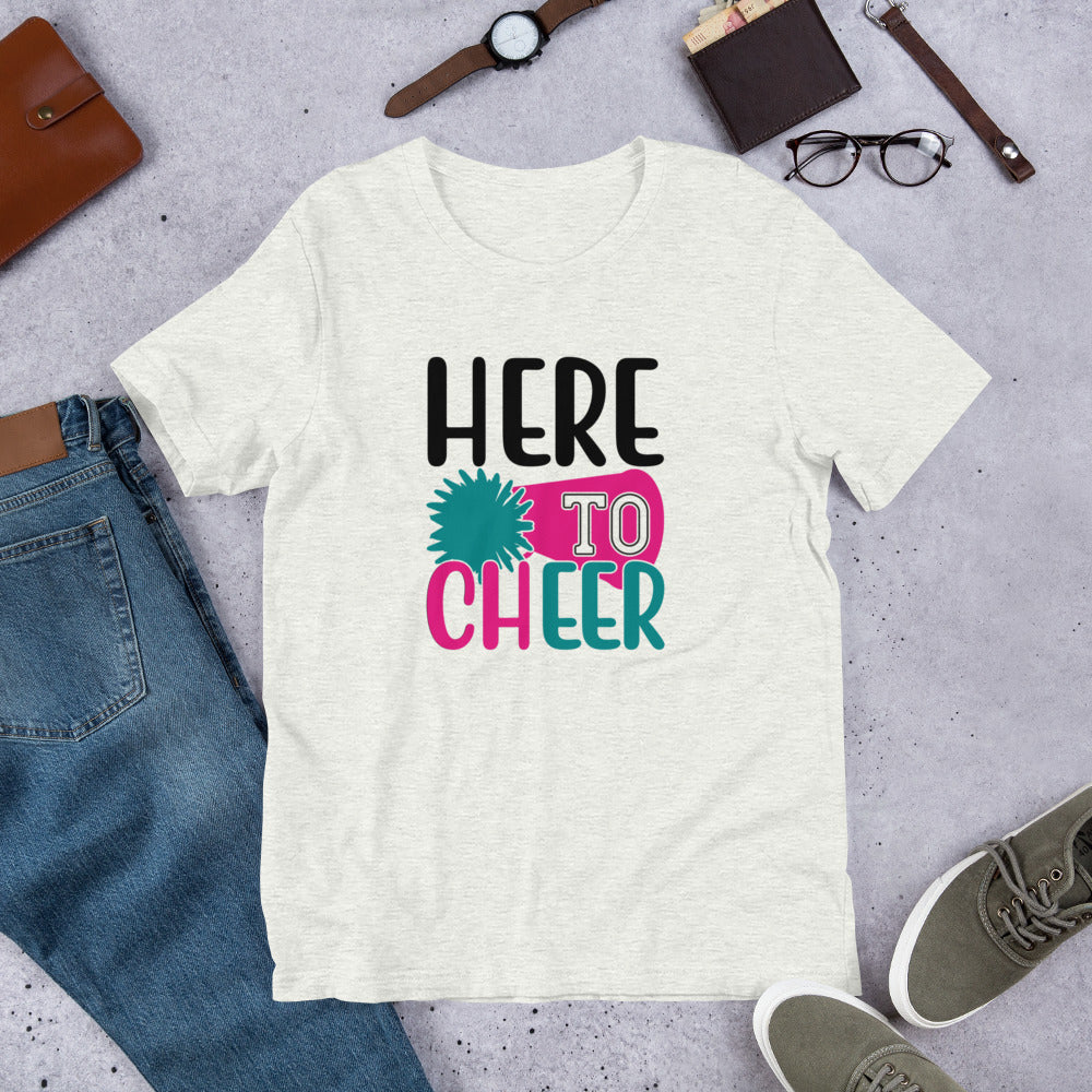 Here to Cheer Cheerleader Unisex t-shirt