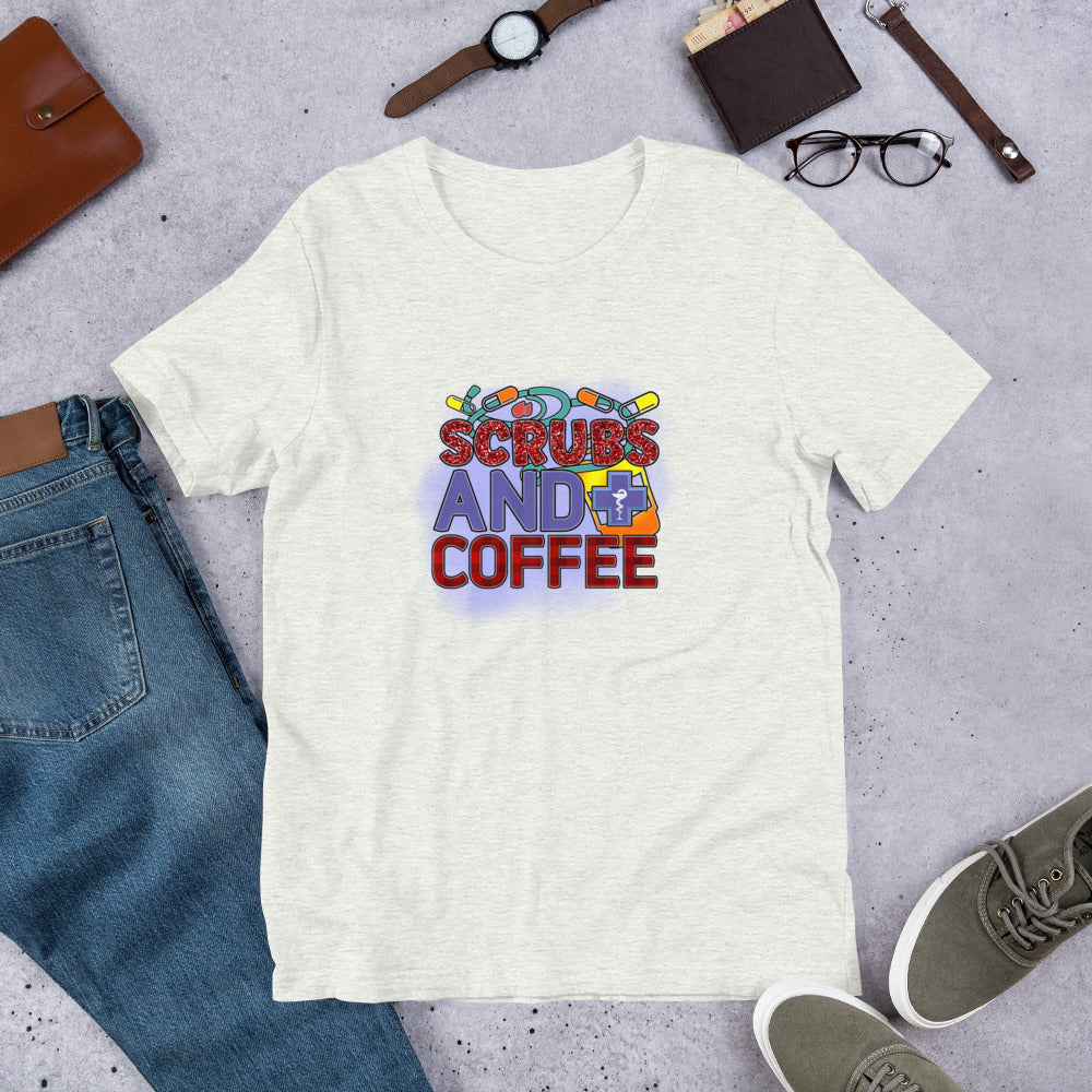 Scrubs & Coffee Nurse Unisex t-shirt