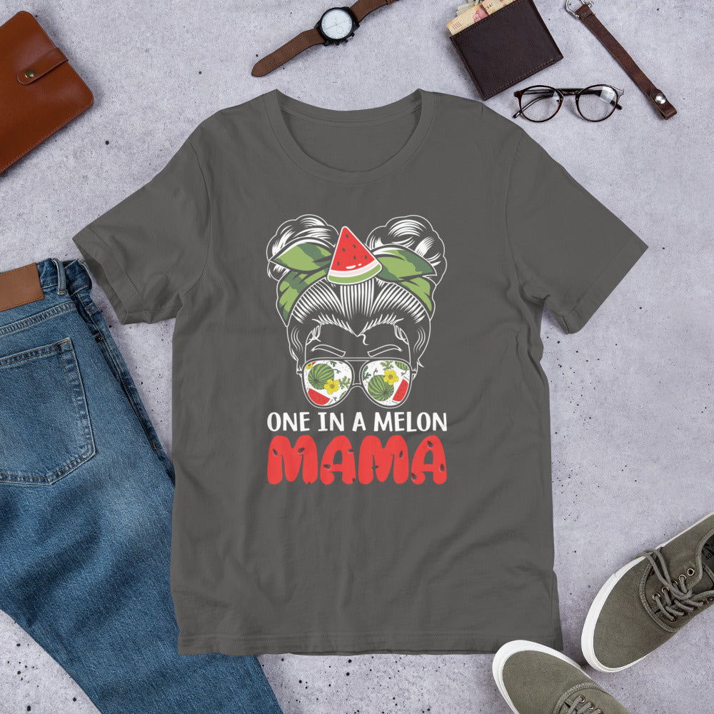 One in a Melon Mama - Messy Bun - Mother's Day Unisex t-shirt