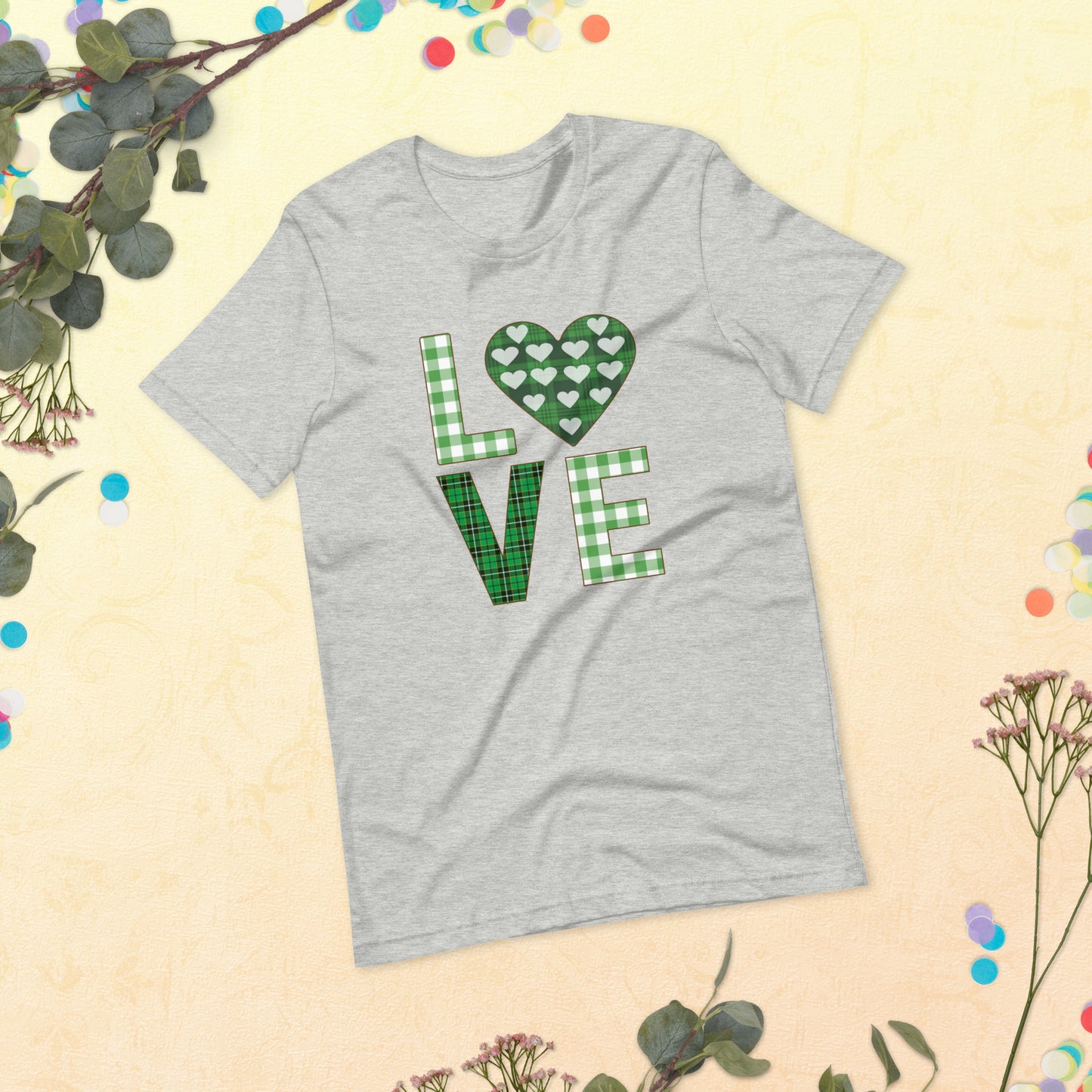 Love Block Hearts St. Patrick's Day Unisex t-shirt