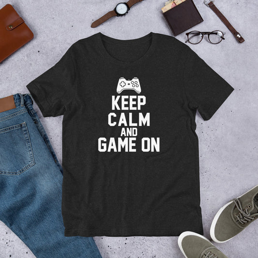 Keep Calm & Game On Gamer Unisex t-shirt