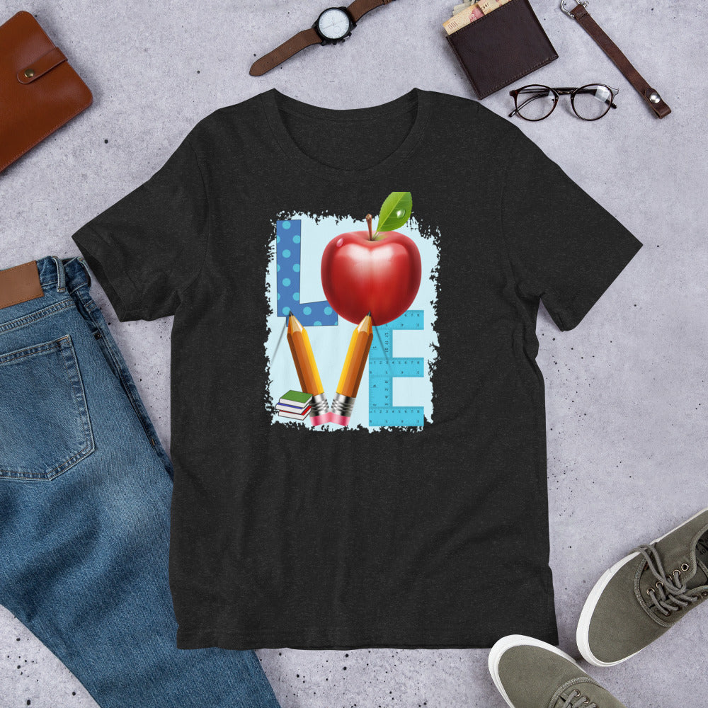 School Love Block - Apple & Pencil Unisex t-shirt