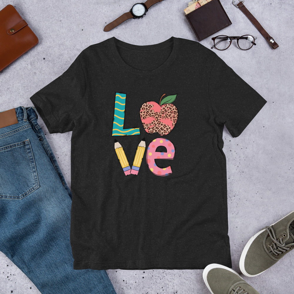 School Love Block - Leopard Apple Unisex t-shirt