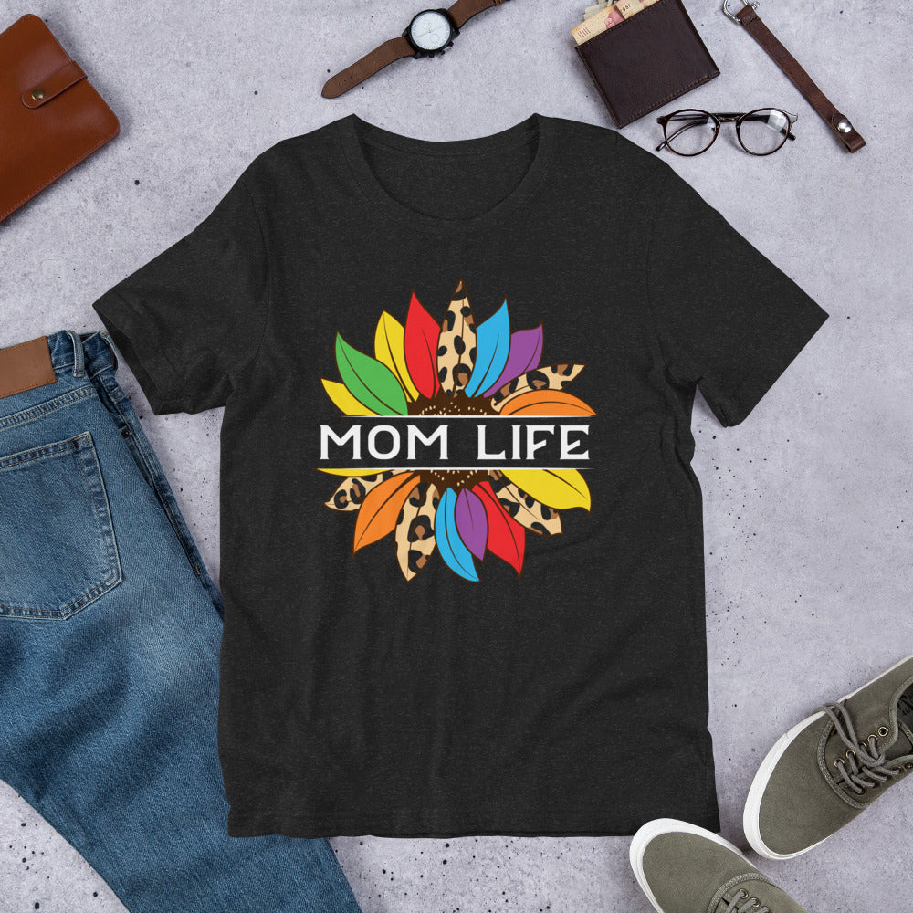 Mom Life - Sunflower Leopard - Mother's Day Unisex t-shirt