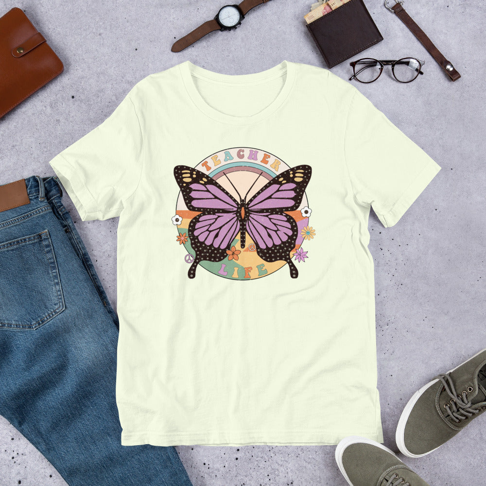 Butterfly Teacher Life Unisex t-shirt