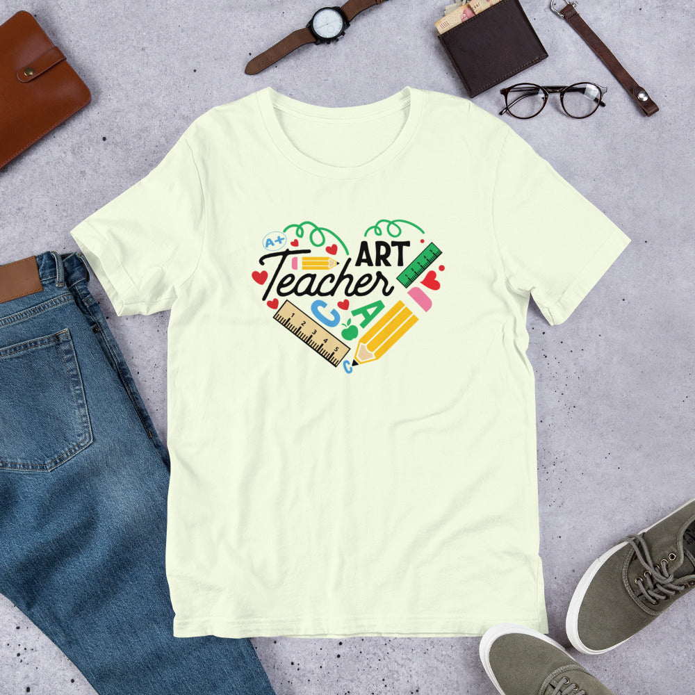 Art Teacher - Heart School Supplies Unisex t-shirt