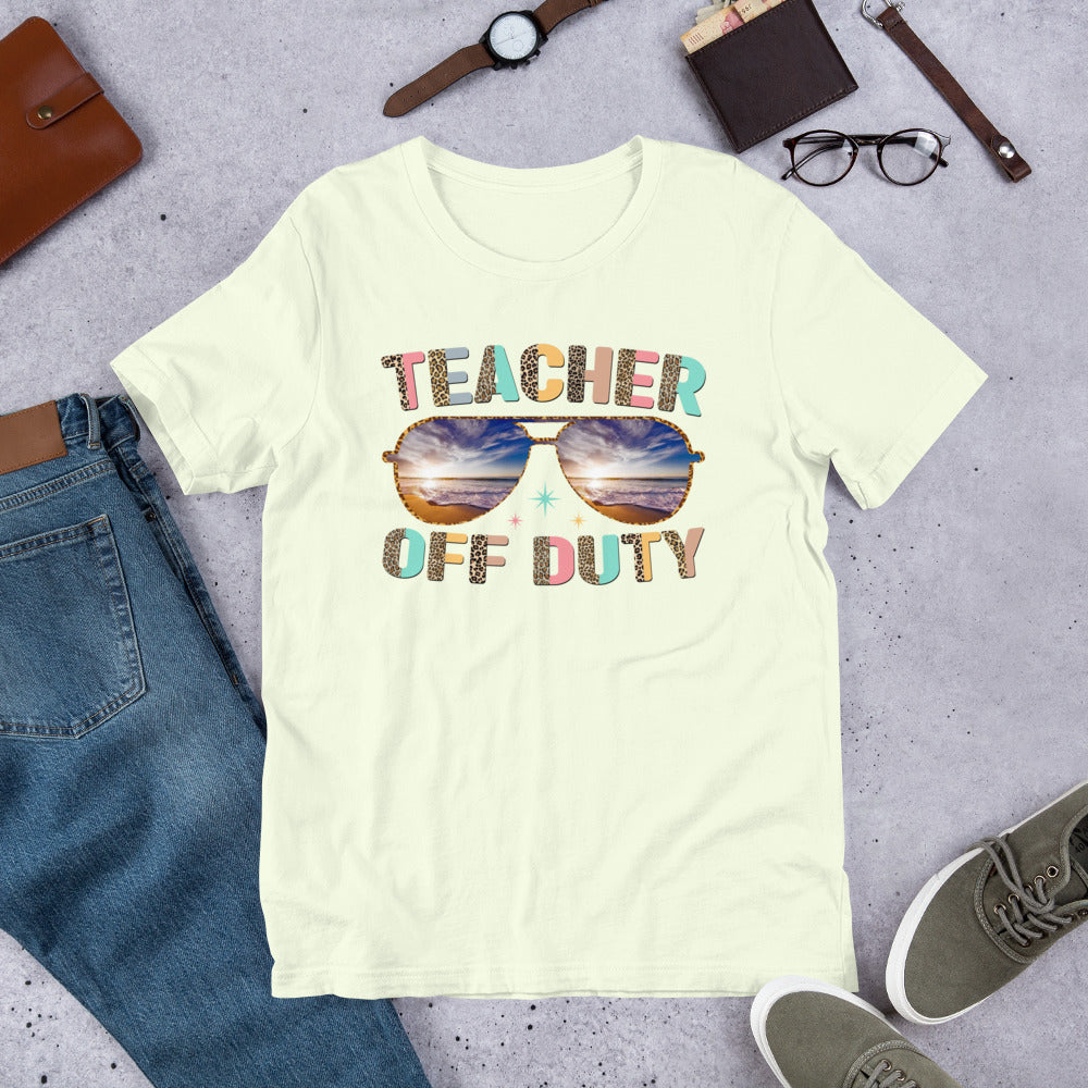 Teacher Off Duty - Summer Sunglasses Unisex t-shirt