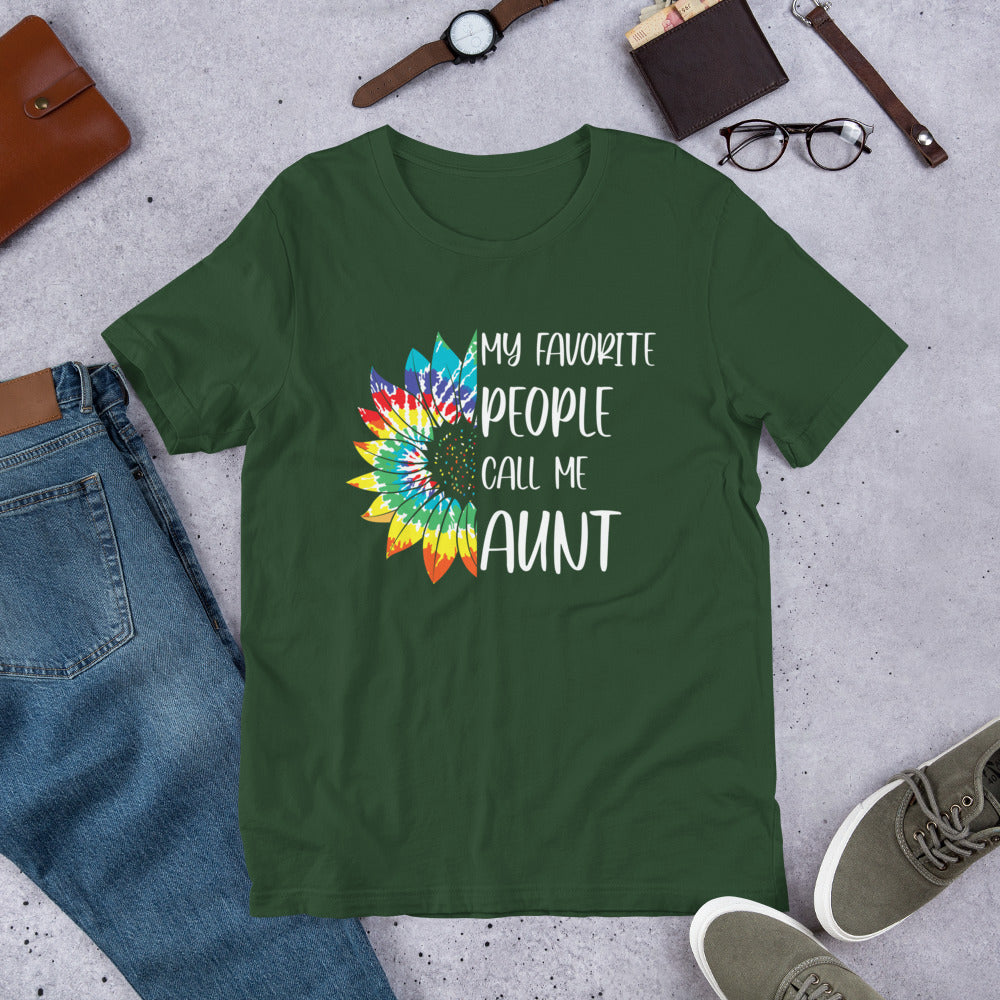 My Favorite People Call Me Aunt Sunflower Unisex t-shirt