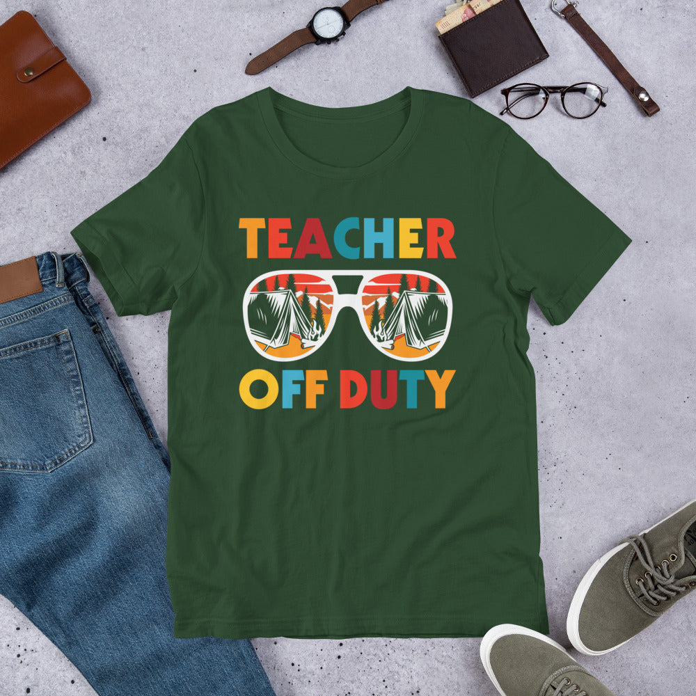 Teacher Off Duty - Camping Unisex t-shirt