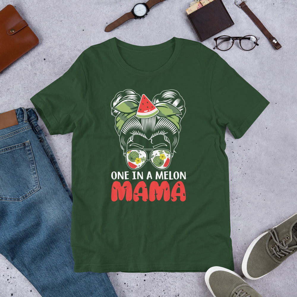 One in a Melon Mama - Messy Bun - Mother's Day Unisex t-shirt