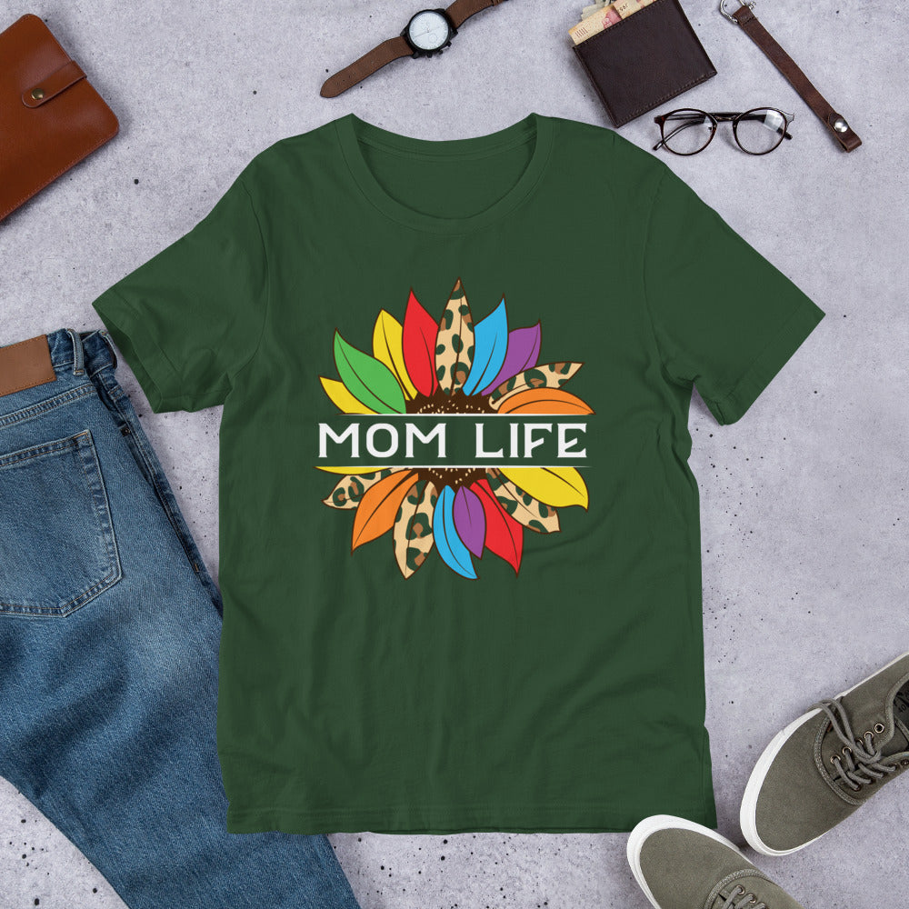 Mom Life - Sunflower Leopard - Mother's Day Unisex t-shirt