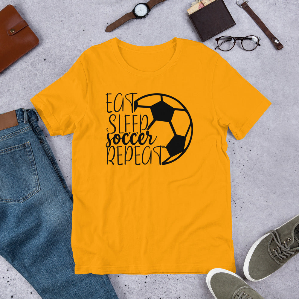 Eat Sleep Soccer Repeat Unisex t-shirt