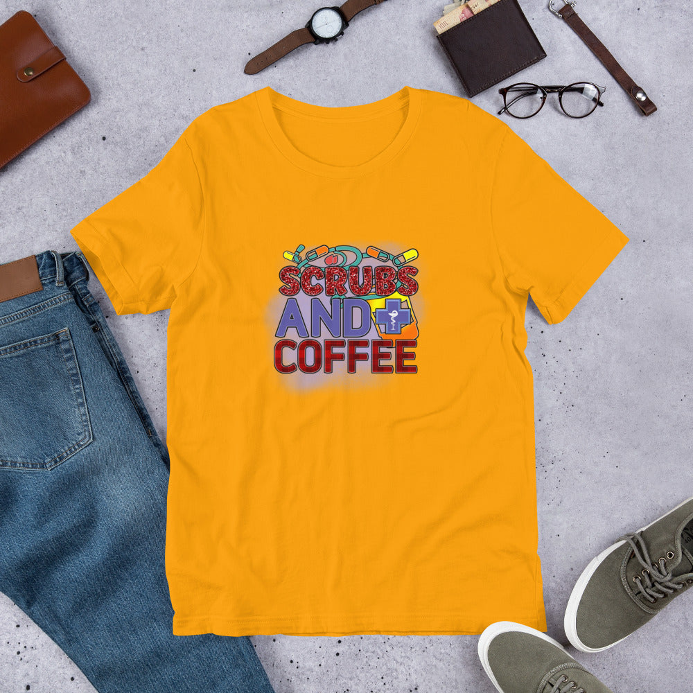 Scrubs & Coffee Nurse Unisex t-shirt