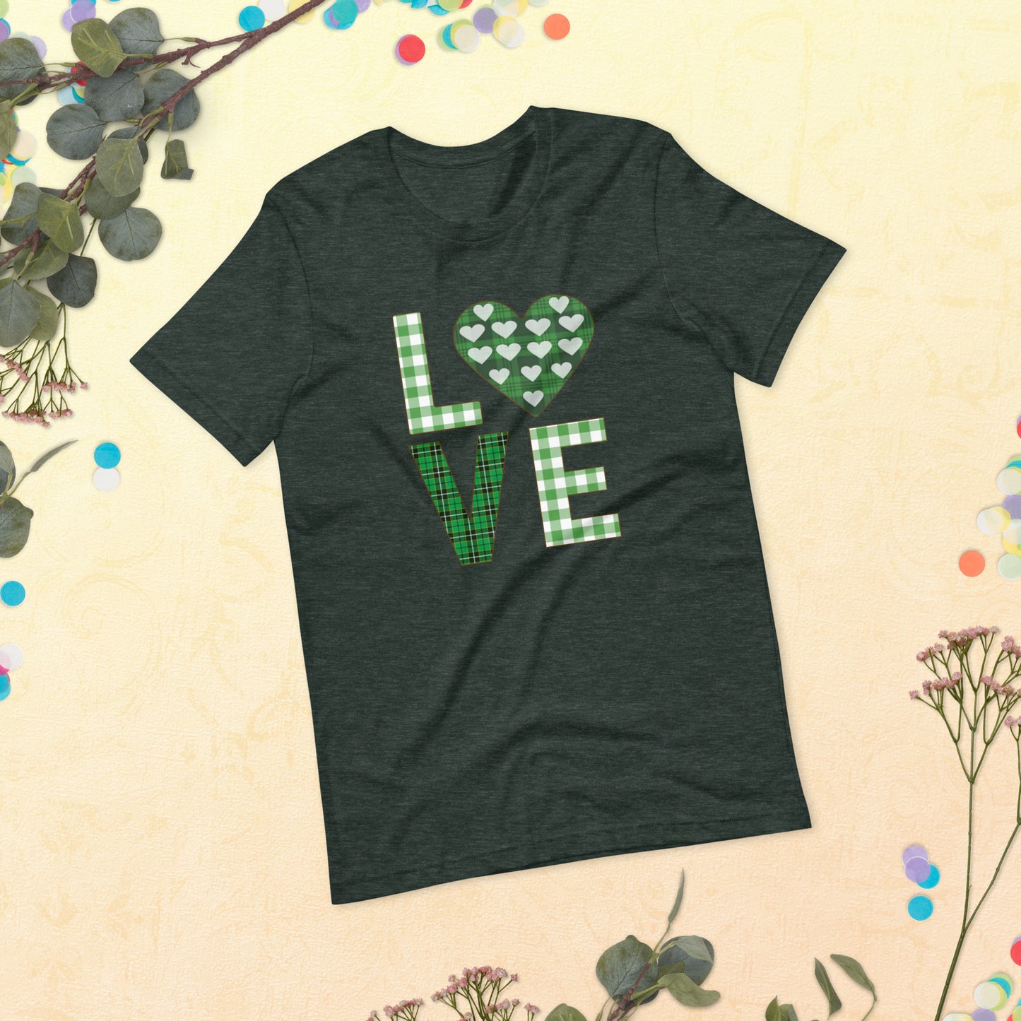 Love Block Hearts St. Patrick's Day Unisex t-shirt