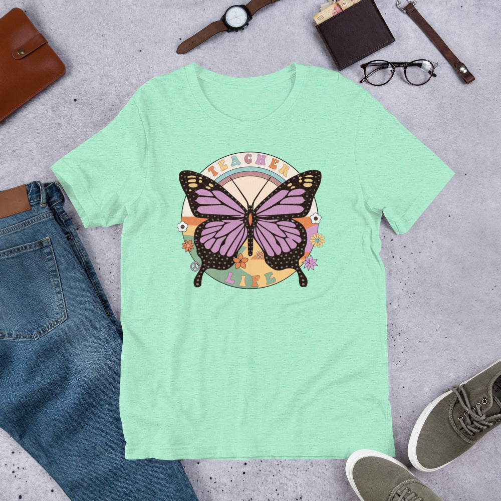 Butterfly Teacher Life Unisex t-shirt