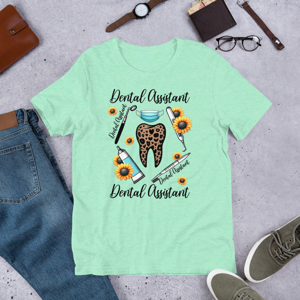 Dental Assistant Sunflower Dental Unisex t-shirt