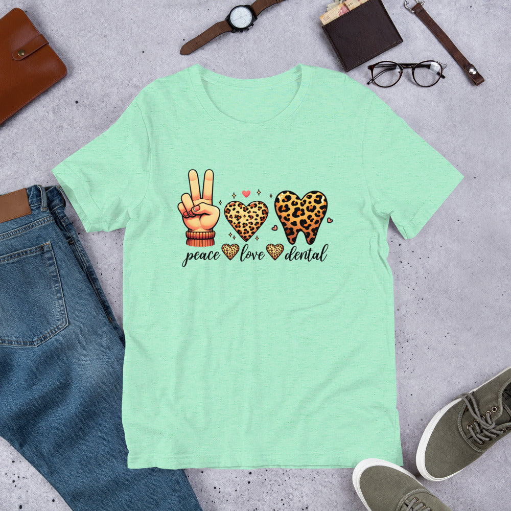 Peace Love Dental Unisex t-shirt