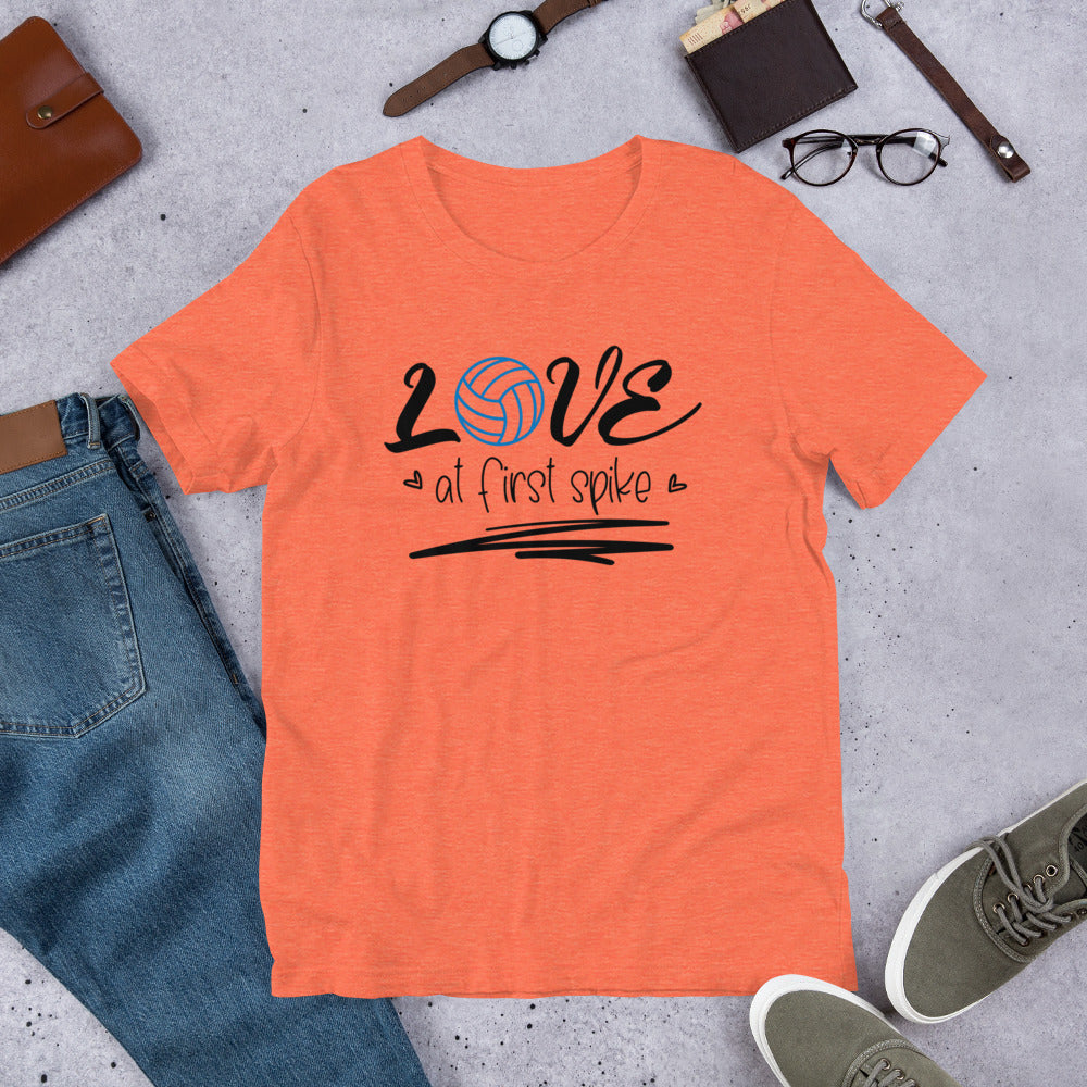 Love at First Spike Volleyball Unisex t-shirt