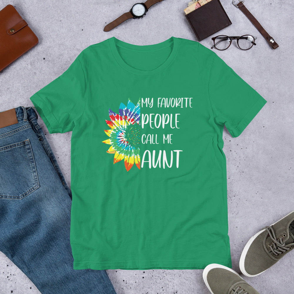 My Favorite People Call Me Aunt Sunflower Unisex t-shirt