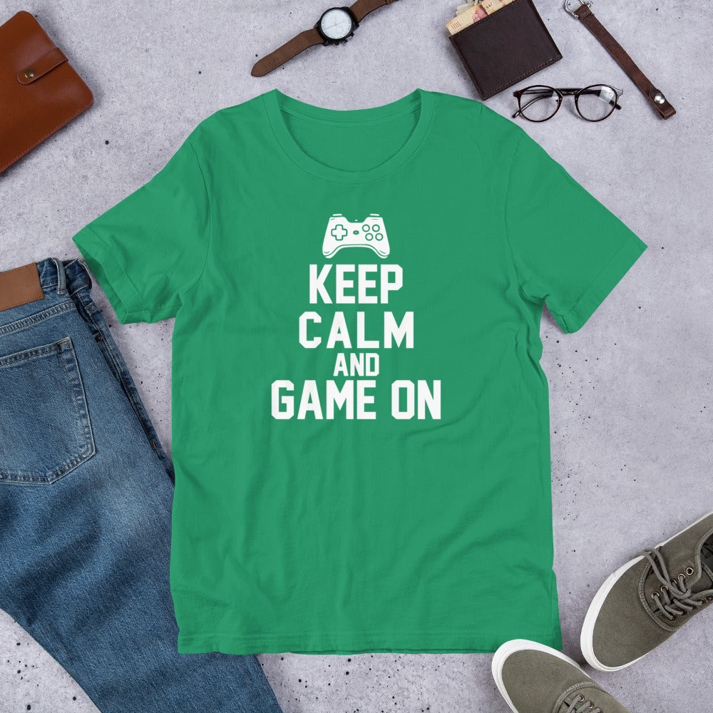 Keep Calm & Game On Gamer Unisex t-shirt