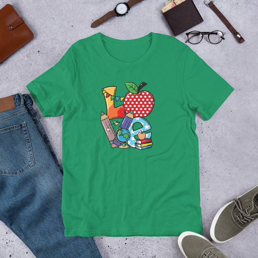 School Love Block - Globe Unisex t-shirt