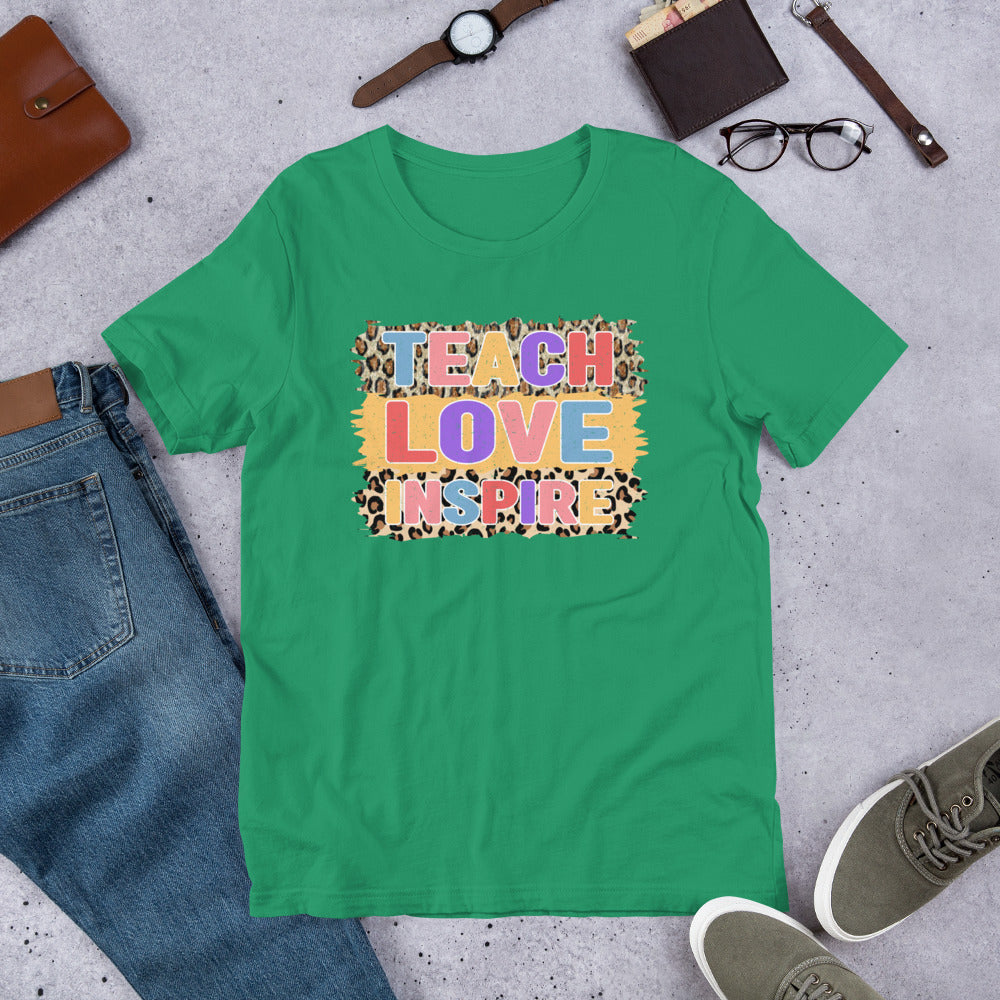 Teach Love Inspire Teacher Unisex t-shirt