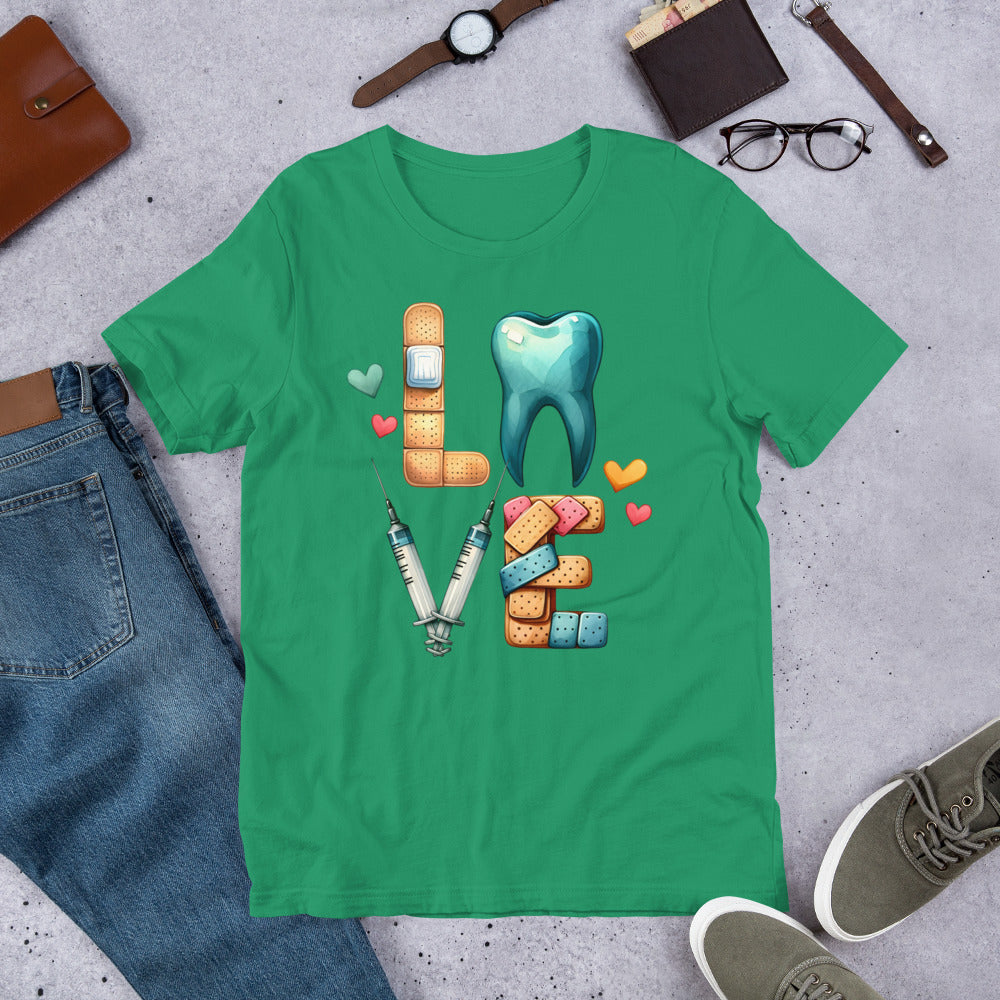 Dental Love Block Unisex t-shirt