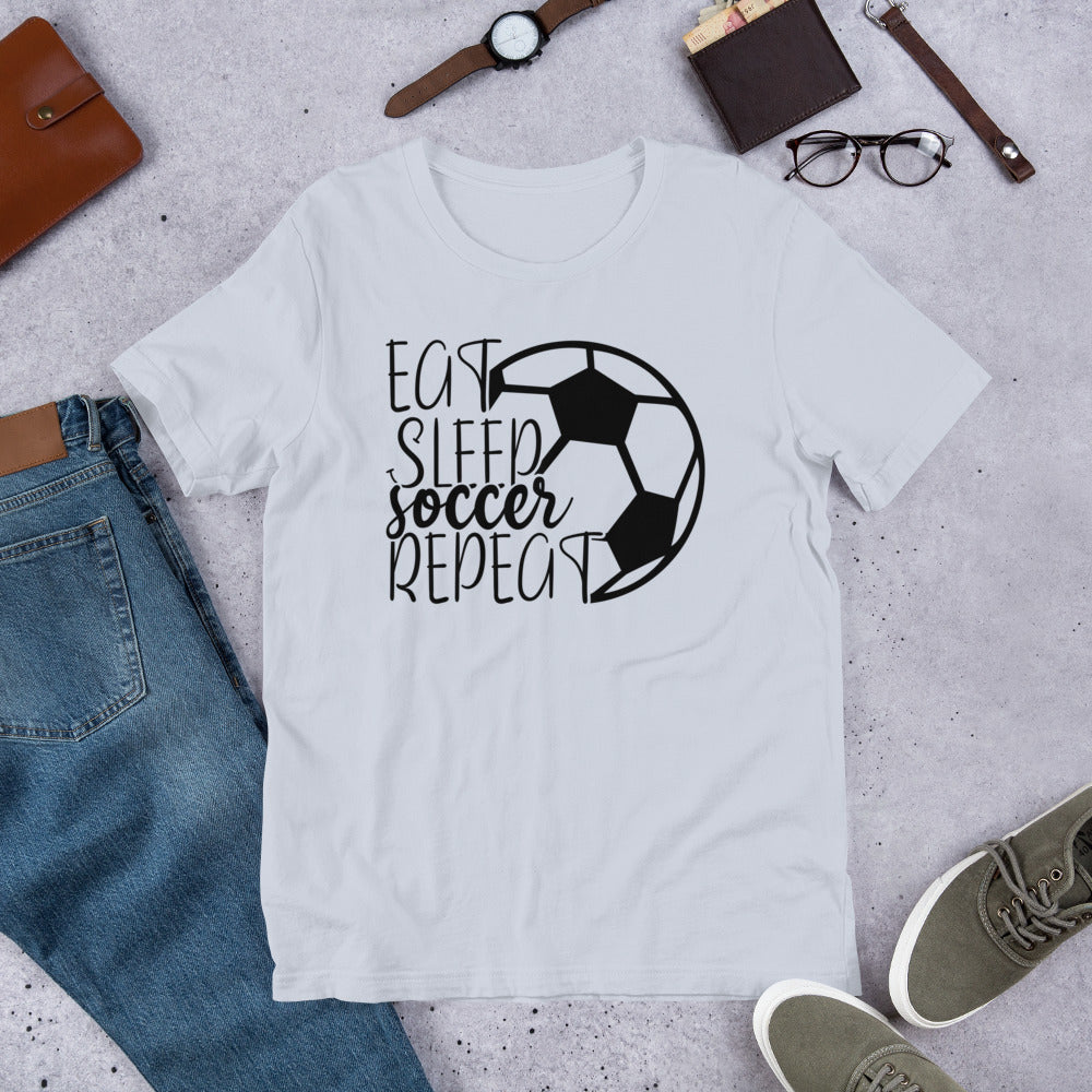 Eat Sleep Soccer Repeat Unisex t-shirt