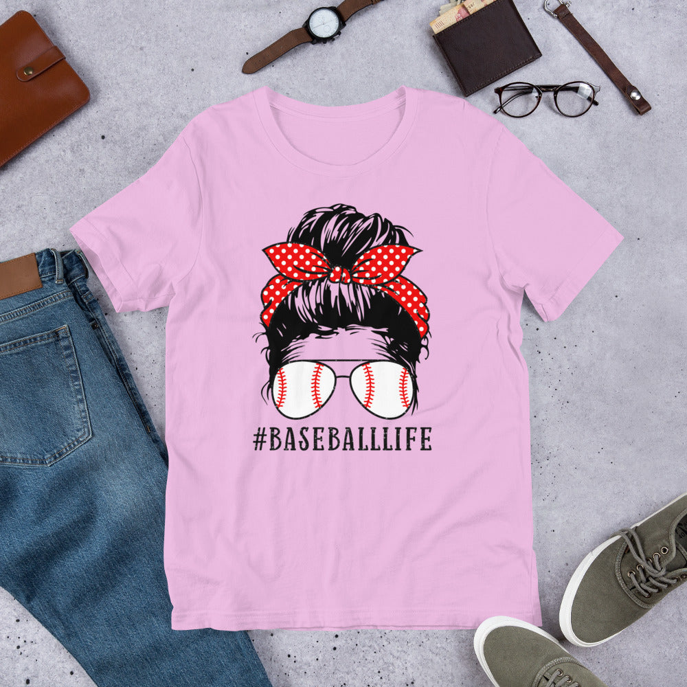 #BaseballLife Messy Bun Unisex t-shirt