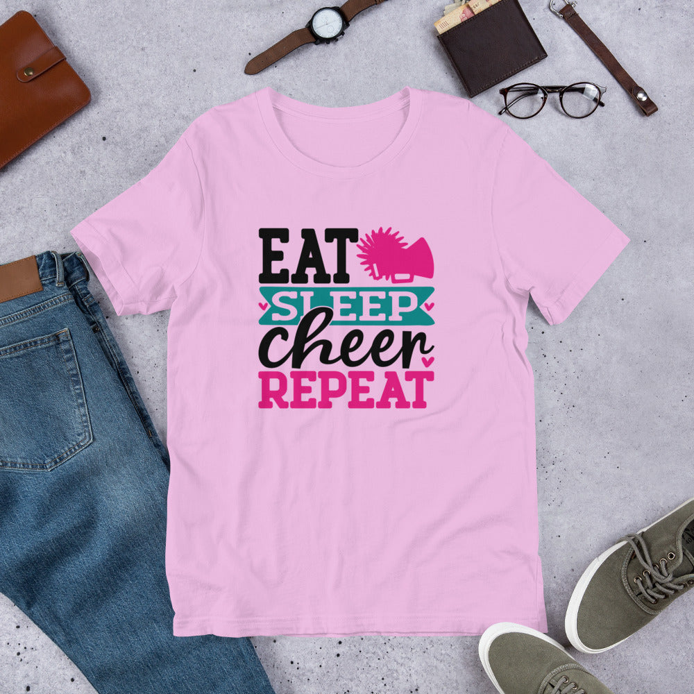 Eat Sleep Cheer Repeat Cheerleader Unisex t-shirt