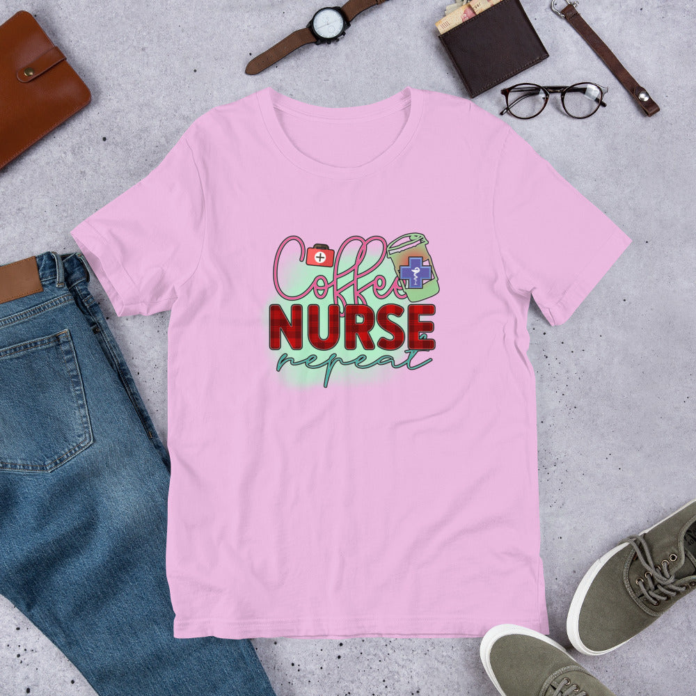 Coffee Nurse Repeat Unisex t-shirt