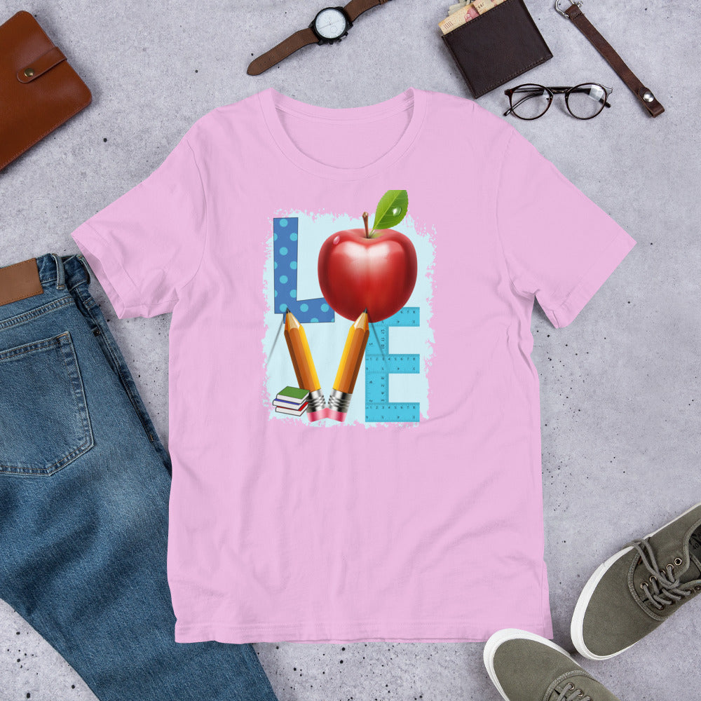 School Love Block - Apple & Pencil Unisex t-shirt